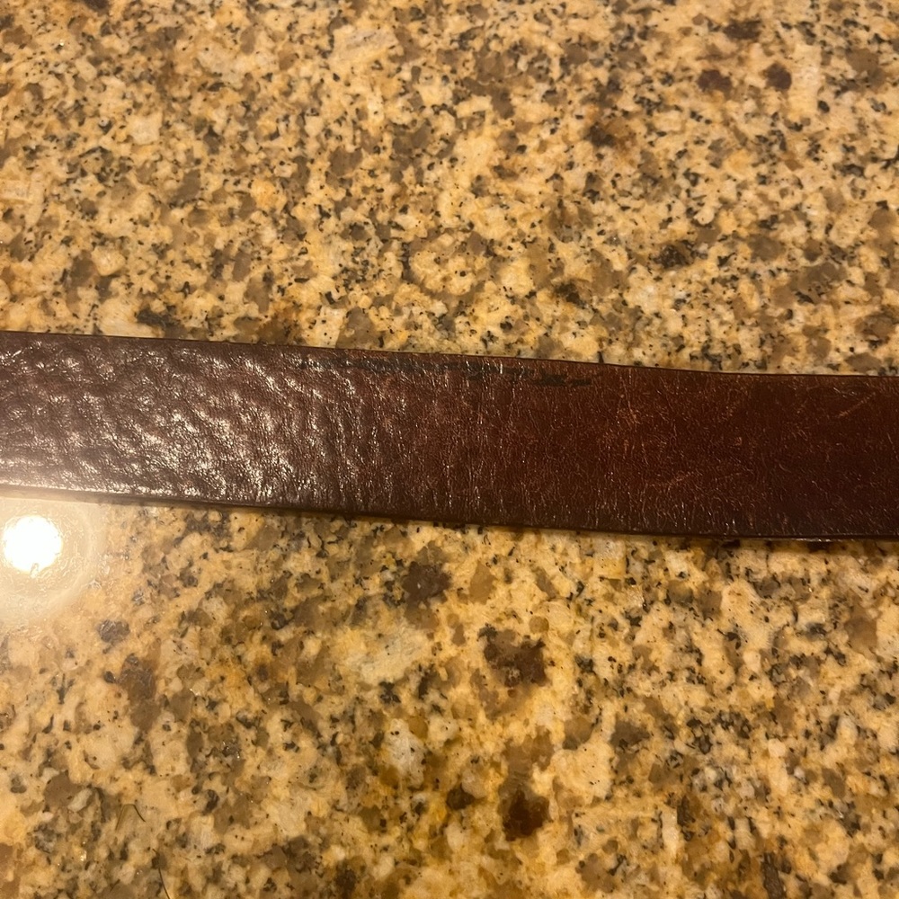 Vintage 90’s Men’s M Fossil Brown Leather Belt - Picture 4 of 10